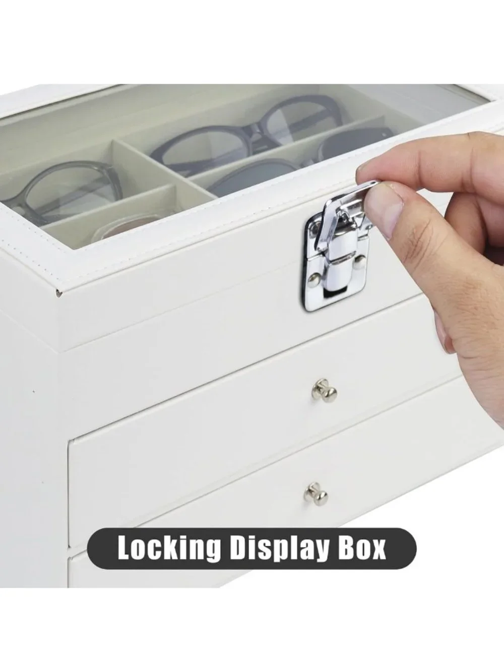 Sunglasses Organizer with 18/20 Slots - Stylish Eyeglasses Storage Case for Men